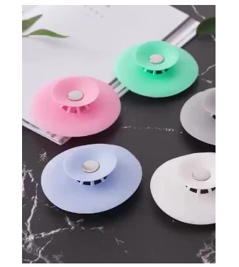 2-in-1 Pvc Sink Basin Silicone Shower Drain Stopper Hair Trap Hair Catcher Silicone Plug Strainers Protectors