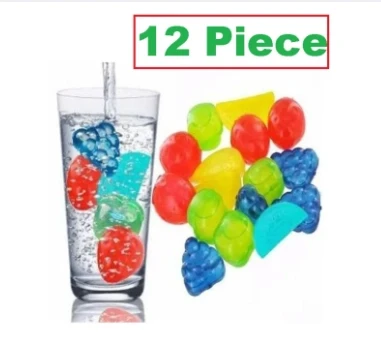 Ice Cube Reusable pieces different shapes fruit shape Silicone Plastic Ice Cubes kids serving playing freezer item