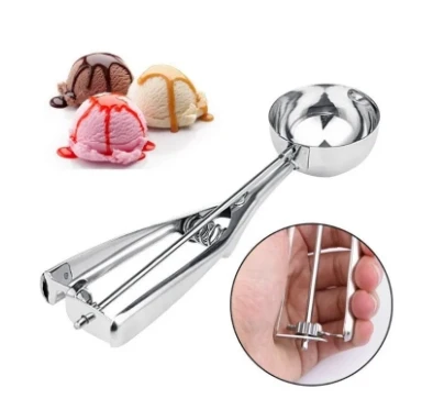 Ice Cream Scoop Stainless Steel Large Icecream Scooping Silver