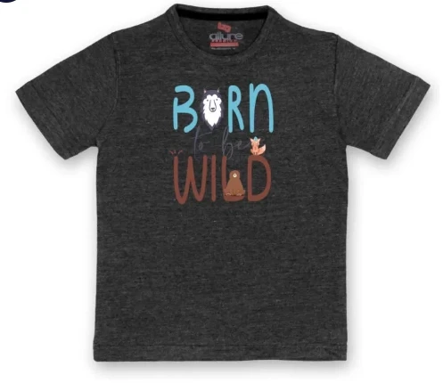 AllureP Boys T-Shirt Born Charcoal