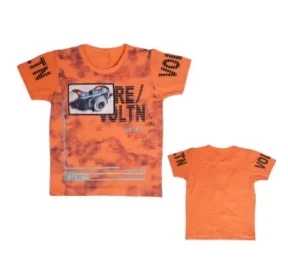 Allurepremium Round Neck T-Shirt Camera Orange