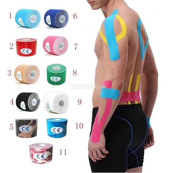 Kinesiology Tape, Physiotherapy tape, Muscles tape, relaxing tape, pain relief tape, Sports Wrap for Knee Elbow Wrist Back Shoulder Ankle & Neck injury tape - Physio tape Water resistant