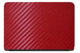 Universal Laptop Back Skin Carbon Fiber Texture - Red(Red)