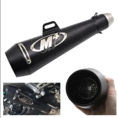 M4 MATT BLACK EXHAUST FOR MOTORCYCLE, HEAVY BIKES, BIKE WITH DB KILLER